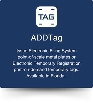 ADDTag Florida in-state title and registration.